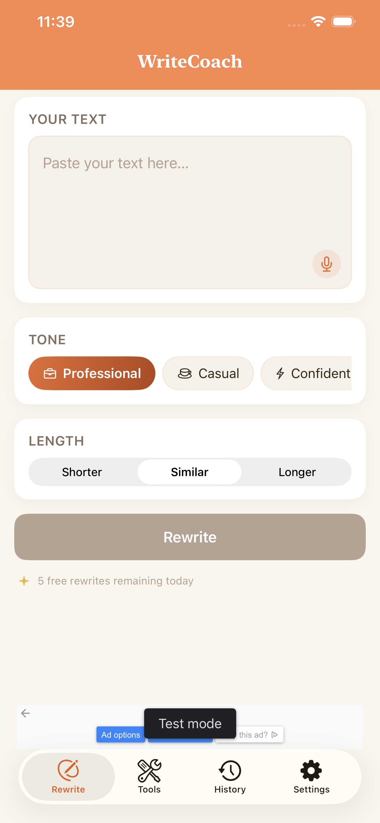 WriteCoach Rewrite